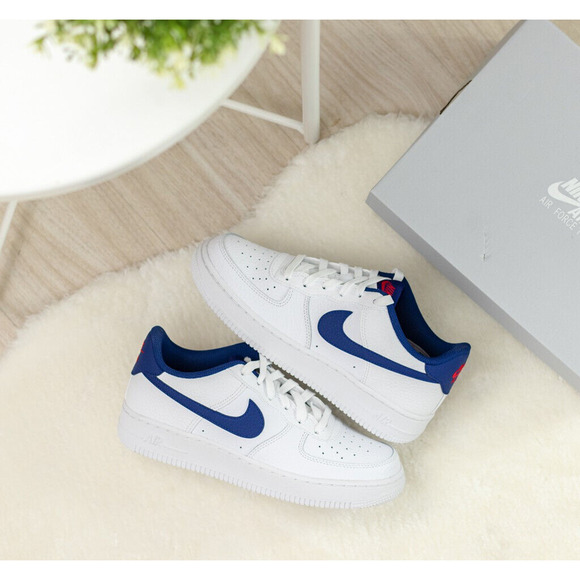 NEW Nike Air Force 1 Low GS White Deep Royal CT3839 101 - SIZE 4.5Y / 6 WOMENS main image 12